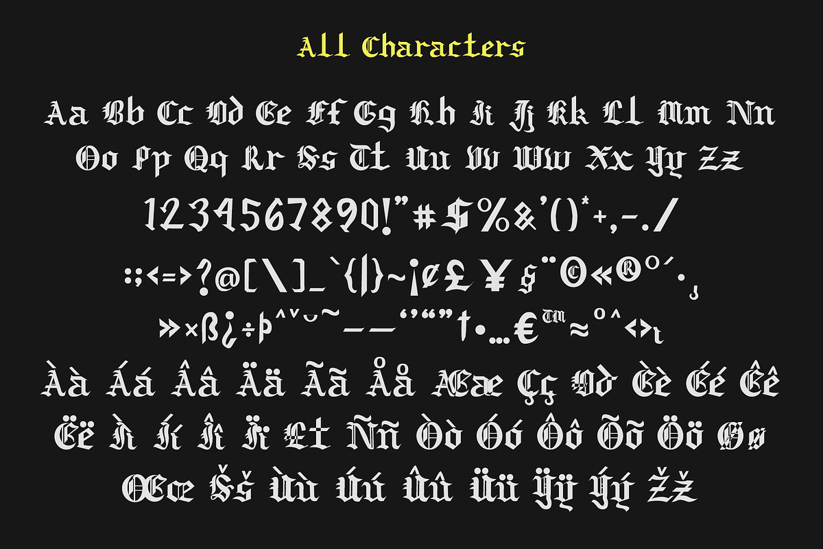 Manye – Blackletter Font, a Blackletter Font by Craft Supply Co. (Photo 7 of 8)