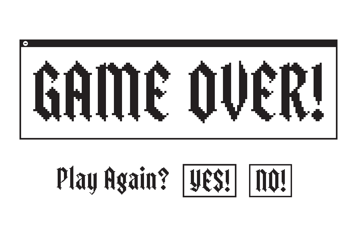 Rackbit - Display Blackletter Pixel, a Blackletter Font by Griyo Type (Photo 4 of 10)