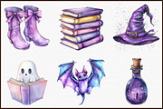 Lavender Halloween Clipart, an Illustration by Sublimation Artist (Thumbnail 3 of 6)