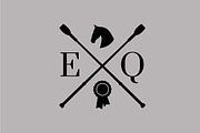 Equestrian Monogram Logo, a Branding & Logo Template by Leah Suzanne (Thumbnail 1 of 2)