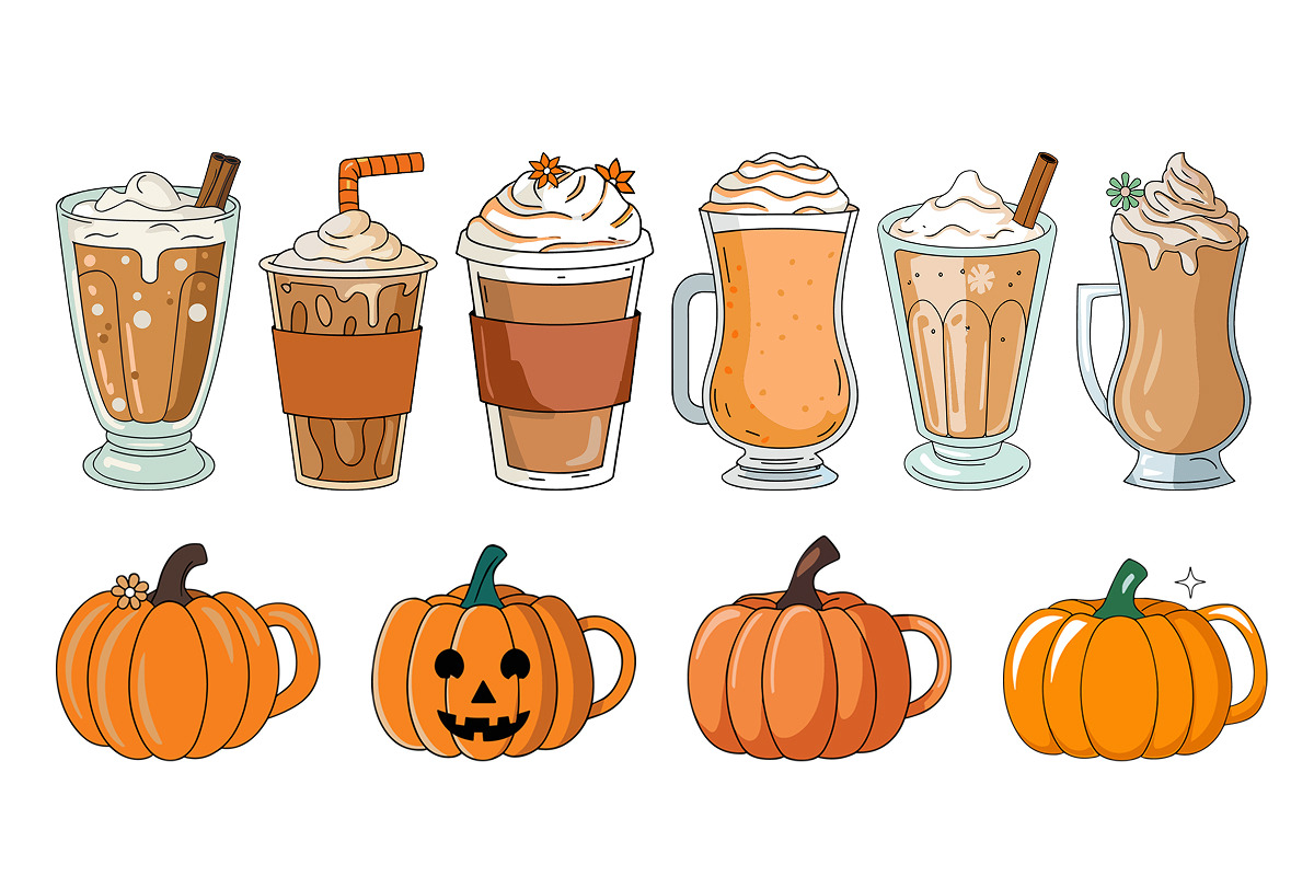 Autumn Drinks Clipart – 40 Cozy PNG, a Seasonal Illustration by Whimsy Brush Studio (Photo 4 of 9)