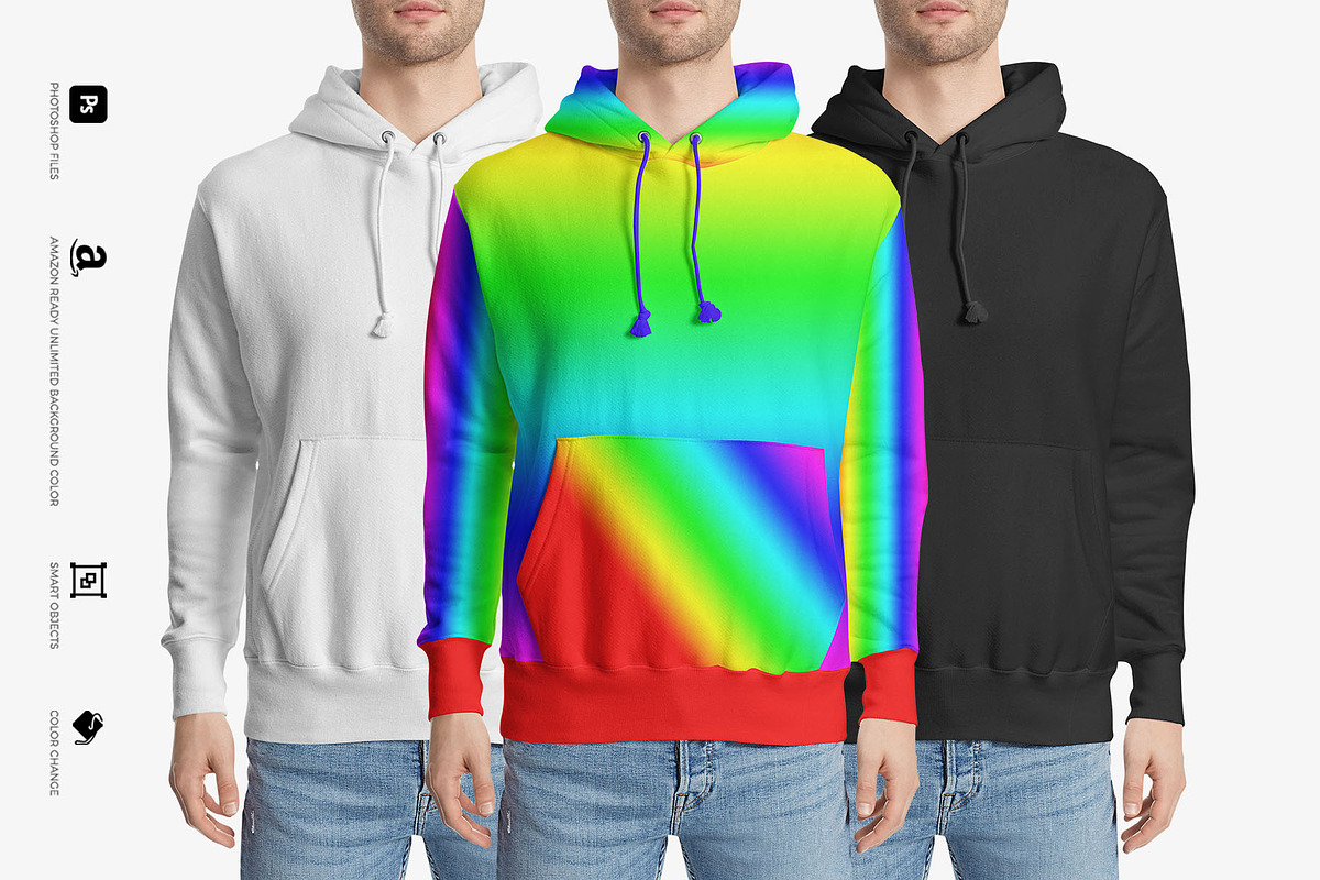 Men's Hoodie Mockup, a Hoody Mockup by Mock-up Store (Photo 5 of 6)