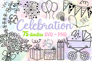 Celebration SVG doodles