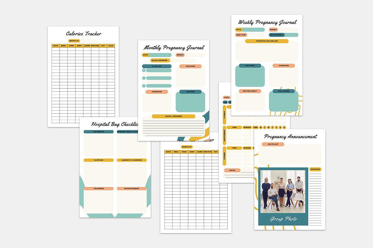 Pregnancy Planner Bundle Pack, a Stationery Template by MNT-Creator (Photo 2 of 6)