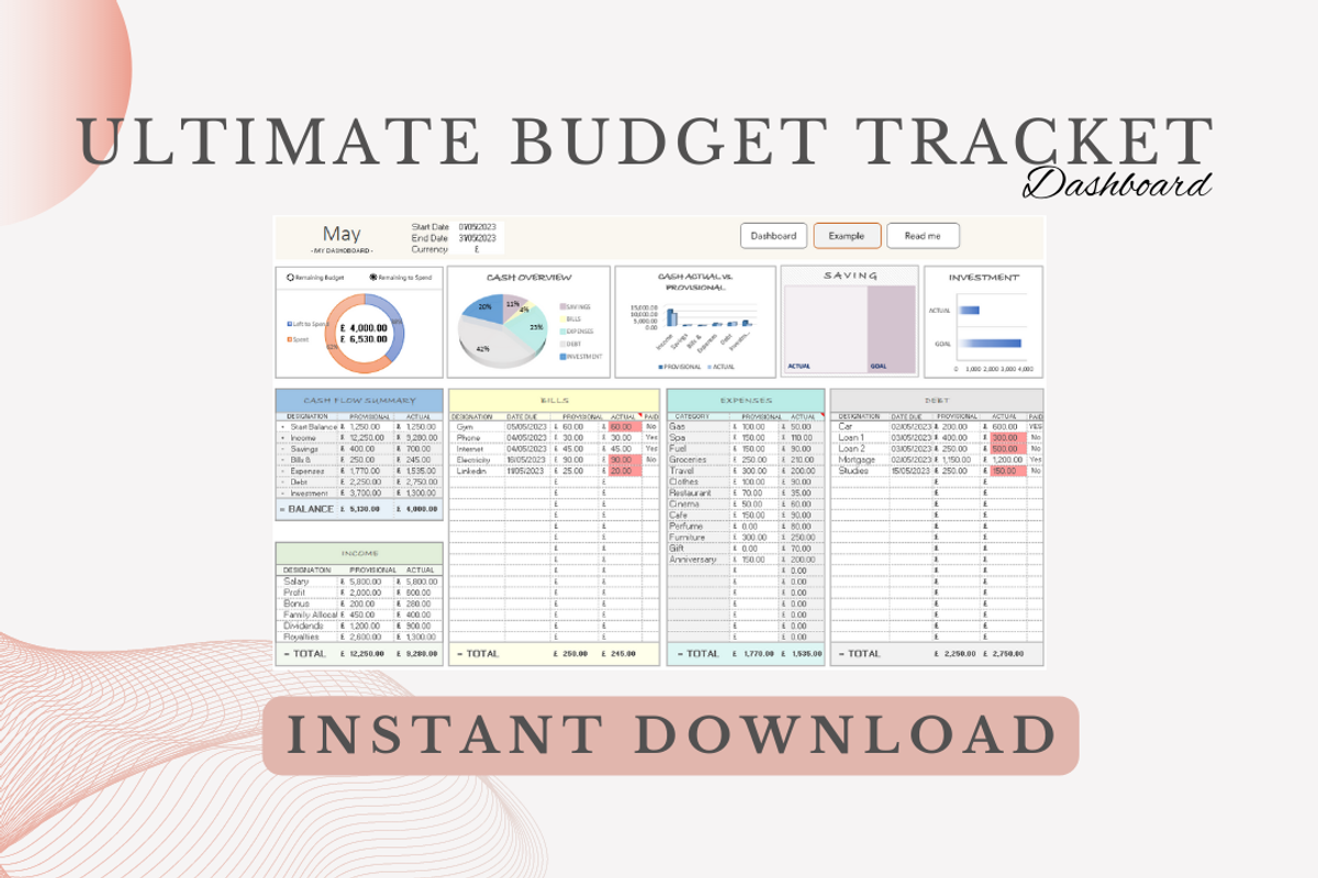 Monthly Budget Planner, a Templates & Theme by iScoop (Photo 1 of 10)