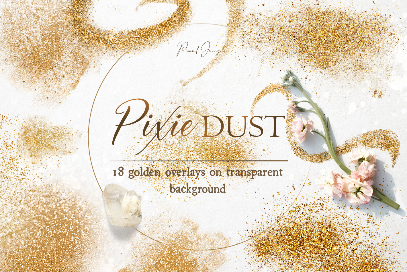 Glitter pixie dust overlays - 18 PNG, an Object Graphic by PixelJungle