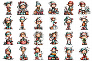 Whimsical Christmas Elf Clipart, an Illustration by Daily.Designs (Thumbnail 5 of 5)
