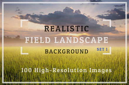 100 Realistic Field Landscape Set 1