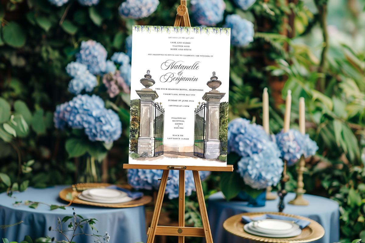 watercolor wedding venue card, an Invitation Template by Isbah_studio (Photo 21 of 22)