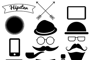 Hipster Vectors Set