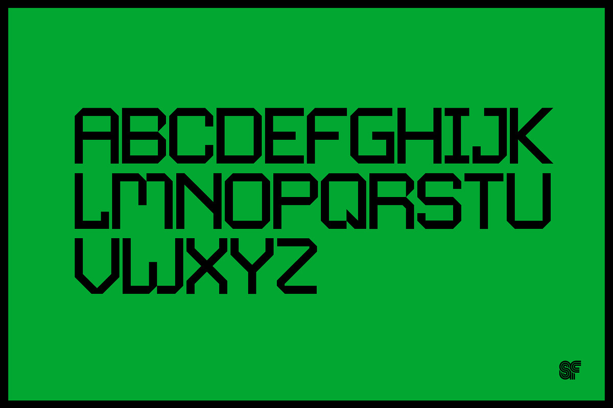 Sqair | Retro Sans | 4 Fonts, a Sans Serif Font by Superfried Font Shop (Photo 4 of 9)
