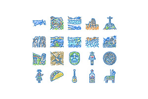 South America Scape And Tradition, an Object Illustration by pikepicture