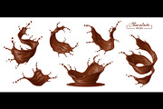 Chocolate splash or flow waves, a Food Illustration by Buch&Bee (Thumbnail 3 of 3)
