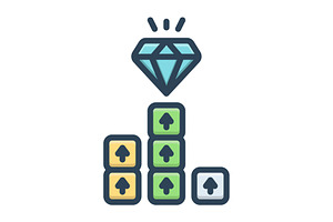 Values diamond color icon, a Duotone Icon by Creative priyanka