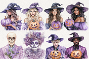 Pastel Halloween Clipart, an Illustration by NadiaTheronArt (Thumbnail 2 of 5)