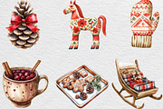 Scandia Christmas Clipart, an Illustration by Black Bird Studio (Thumbnail 2 of 6)