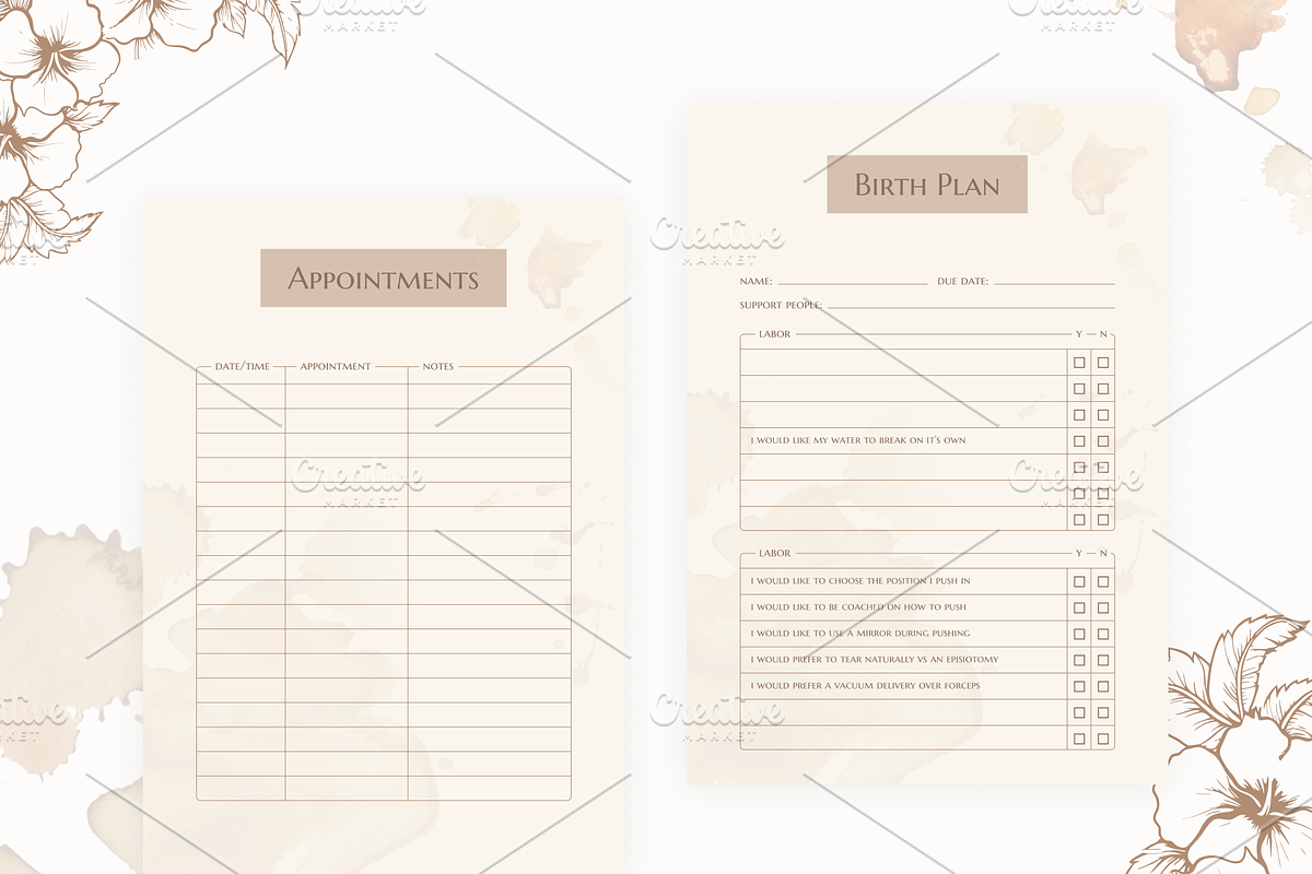 My Pregnancy Planner, a Stationery Template by Digital_Mind (Photo 5 of 10)