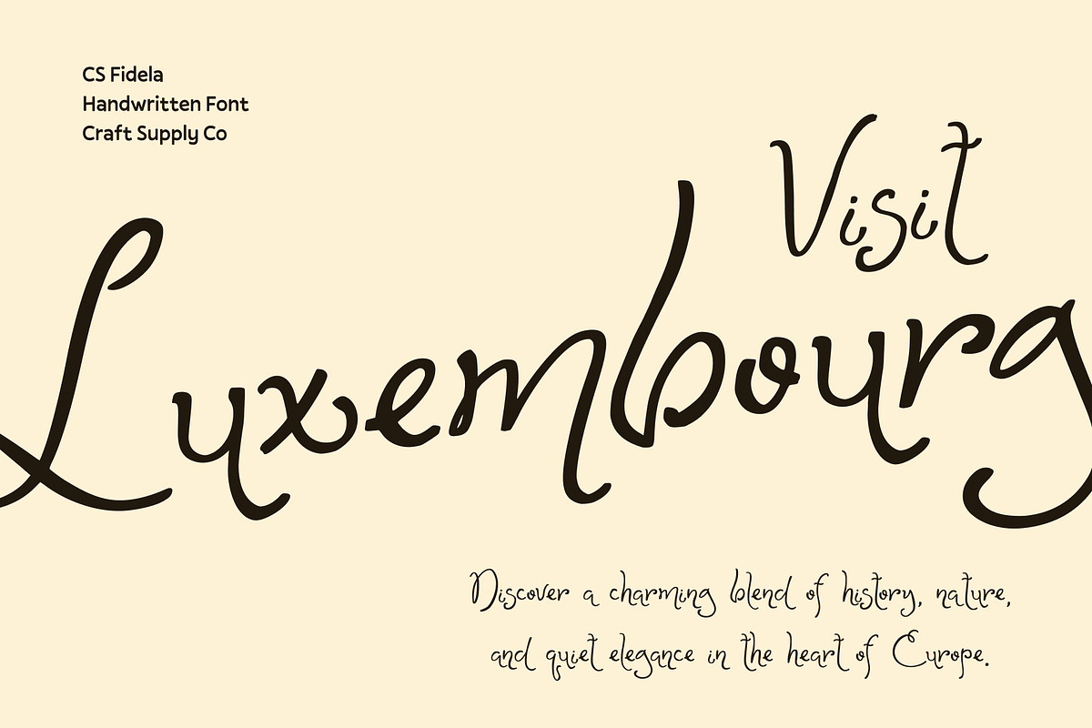 CS Fidela – Whimsical Font, a Handwritten Font by Craft Supply Co. (Photo 5 of 8)