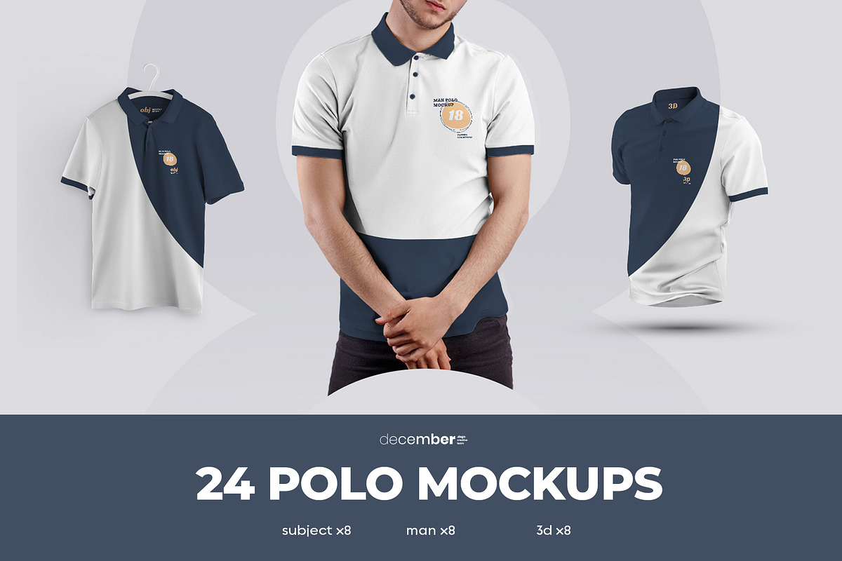 24 Polo Men Mockup (Collection #4), a Shirt Mockup by Grow Design Craft Studio (Photo 1 of 7)