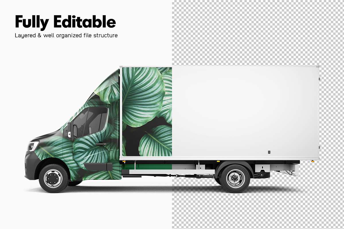 Box Truck Mockup 1, a Cups & Container Mockup by Mockupix (Photo 3 of 12)