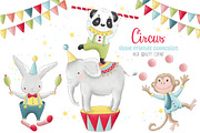 Animal Circus Carnival Clip Art, an Animal Illustration by Magic Story Studio (Thumbnail 1 of 3)