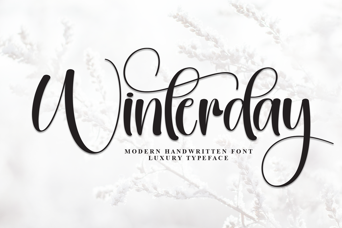 Winterday | Script Font, a Handwritten Font by Scratchones (Photo 1 of 9)