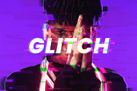Neo Futuristic Glitch Photo Effect