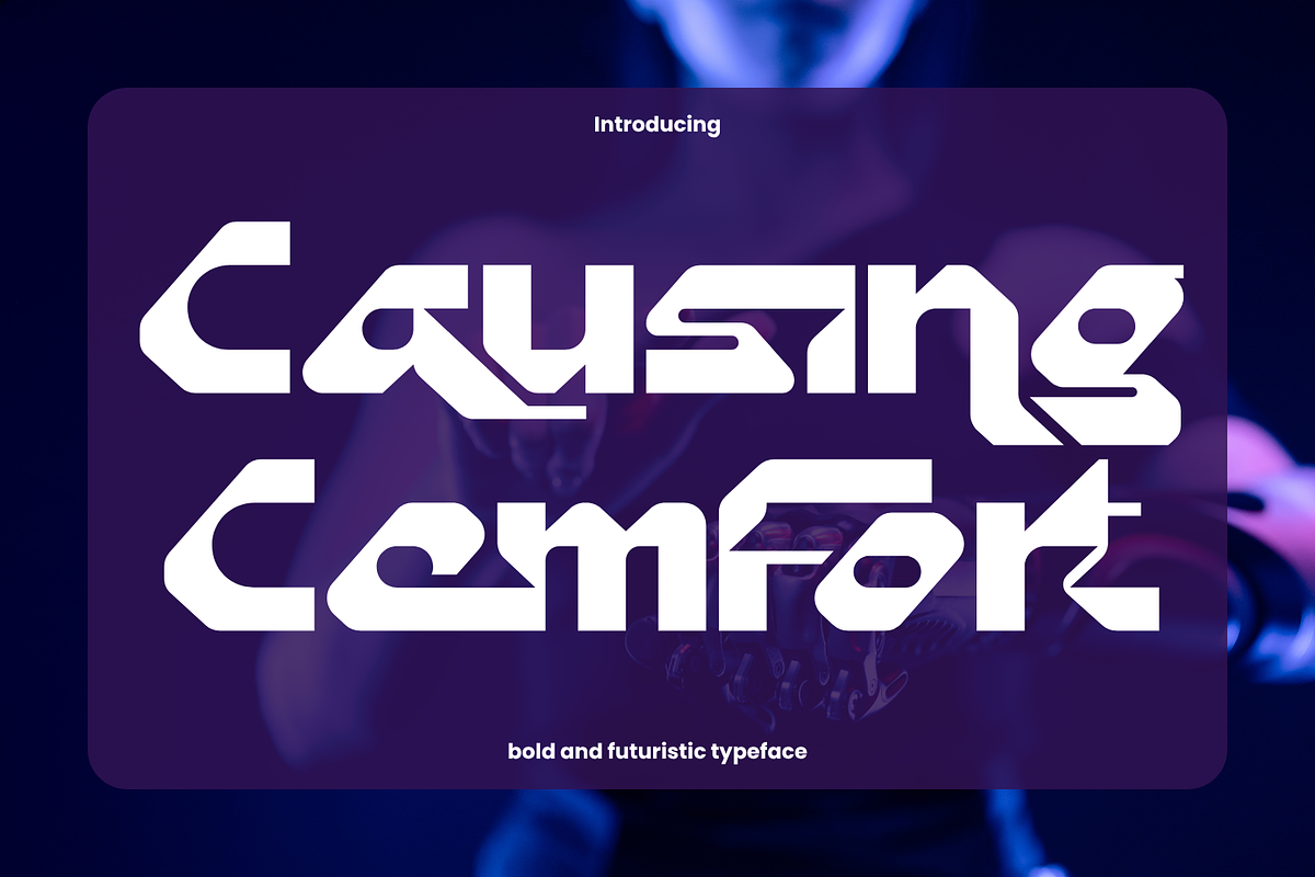 Causing Comfort - Sci-fi Font, a Sans Serif Font by 177Studio (Photo 1 of 8)