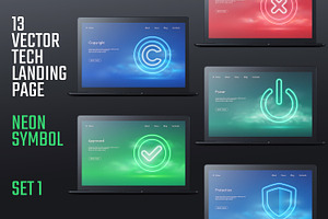 Tech landing page set 1