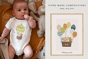 Animals and air balloons for kids, an Animal Illustration by polikarpovaart (Thumbnail 4 of 11)