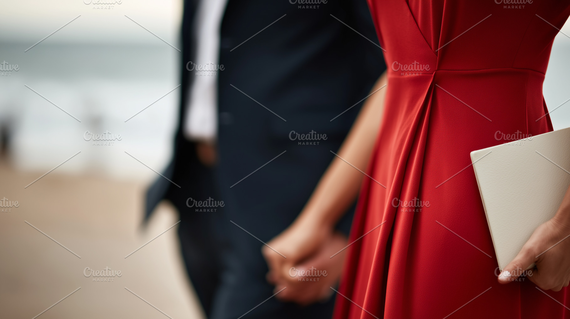 Elegant couple holding hands, a Person Photo by MistyDay