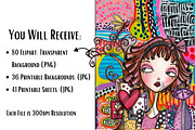 Vivid Whimsy: Whimsical paper dolls, a Person Illustration by NiiiNArt (Thumbnail 2 of 7)