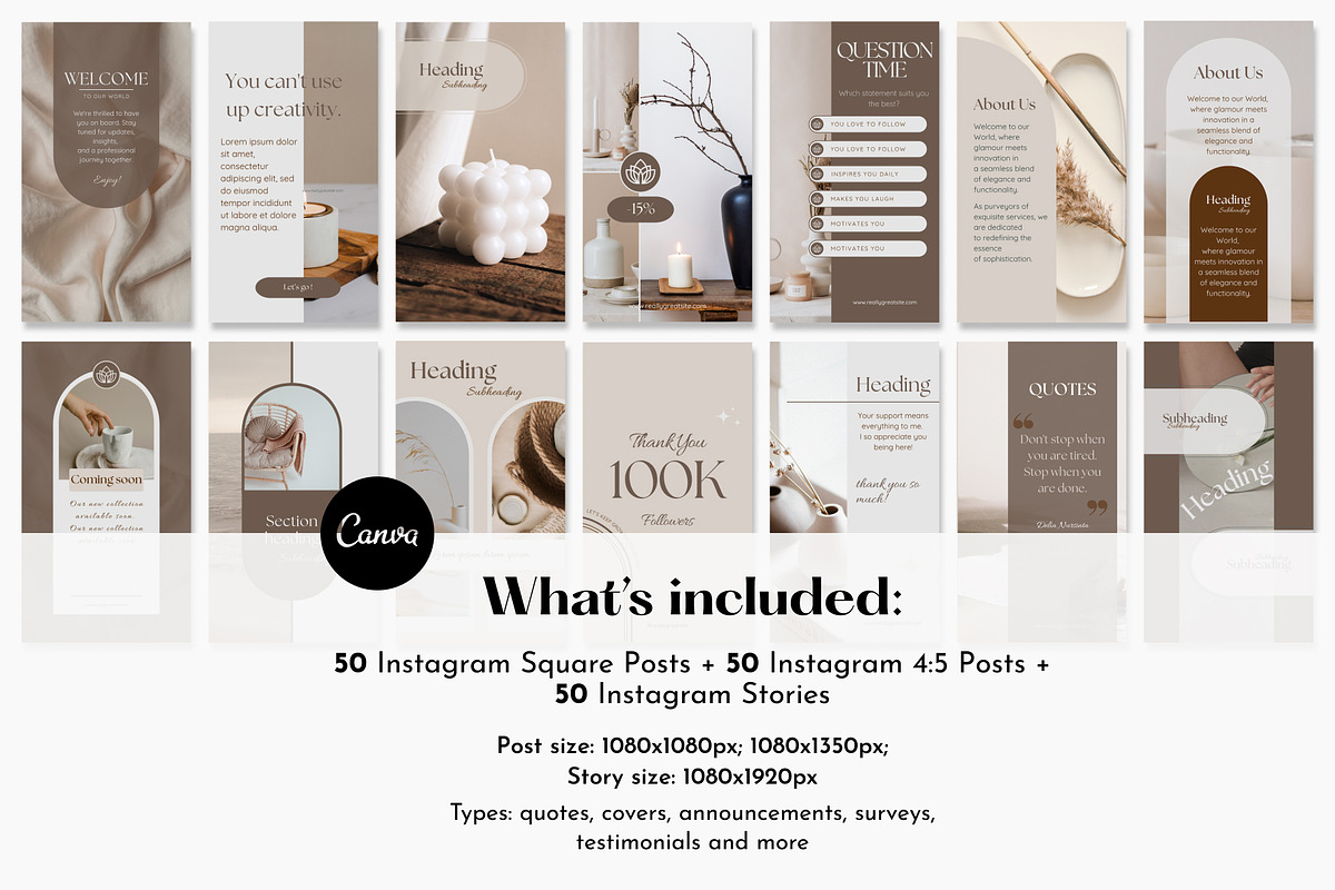 Instagram Templates | Post & Stories, a Social Media Template by Studio DigiCraft (Photo 3 of 8)