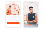 Chatting & Sharing Illustrator App, an UI Kit Template by themelove (Thumbnail 4 of 11)