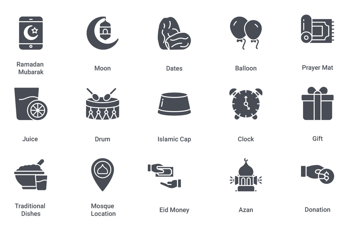 Ramadan Kareem Glyph, an Outline Icon by Color Cubes (Photo 5 of 6)