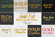 Gold Foil Photoshop Text Effect, a Layer Style Add-On by MRI STUDIO (Thumbnail 1 of 29)