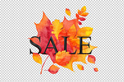 EPS+JPG+PNG watercolor autumn SALE, an Object Graphic by Art of Sun (Thumbnail 2 of 2)