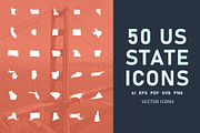 50 US States Icons, an Icon by Likewise Design Co. (Thumbnail 1 of 4)