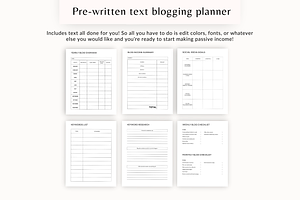 Blog Planner Canva Template Resell