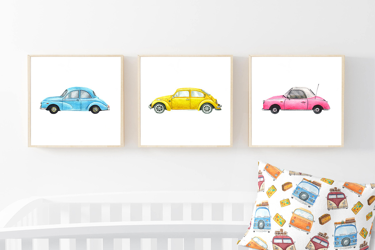Road trip watercolor set, an Illustration by Nastilustra (Photo 6 of 7)