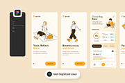Wellness Tracker Mobile App UI Kit, an UI Kit Template by SLAB! Design (Thumbnail 2 of 3)