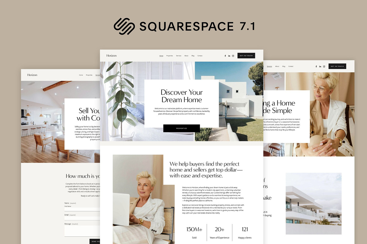 Real Estate Squarespace Template, a Squarespace Template by MartaLebre (Photo 2 of 10)