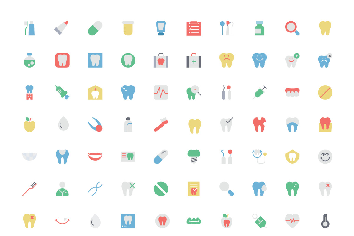 125+ Dental Vector Icons preview 2
