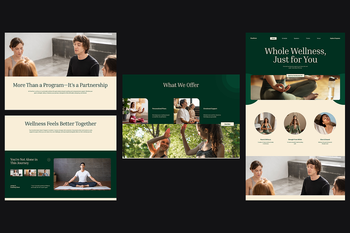 Figma Wellness Coaching Landing Page preview 4