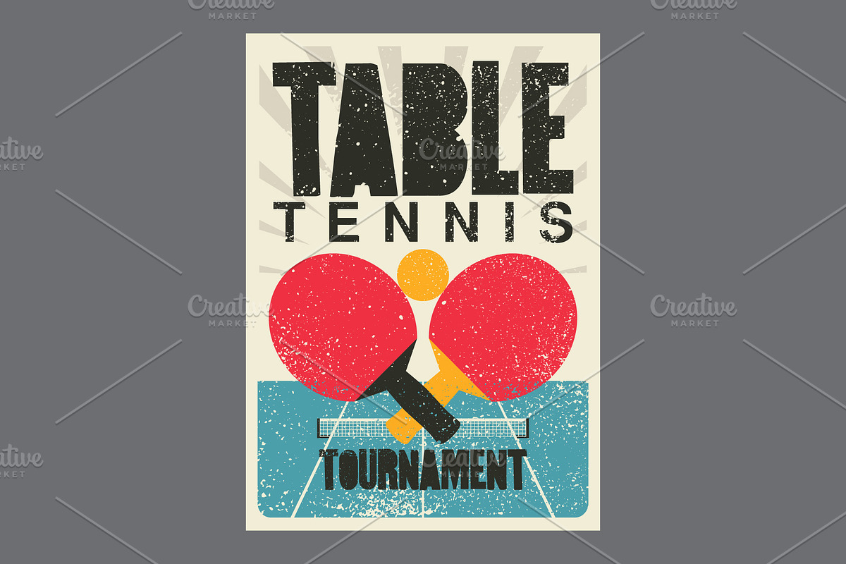 Ping Pong table tennis vector set., a Sport Illustration by PoPaShop (Photo 10 of 10)