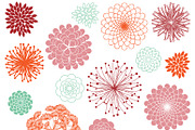Flower Silhouettes Photoshop Brushes preview 2