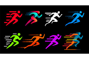 Speed runner sport logo. Man, a Sport Illustration by Stock-Smart-Start