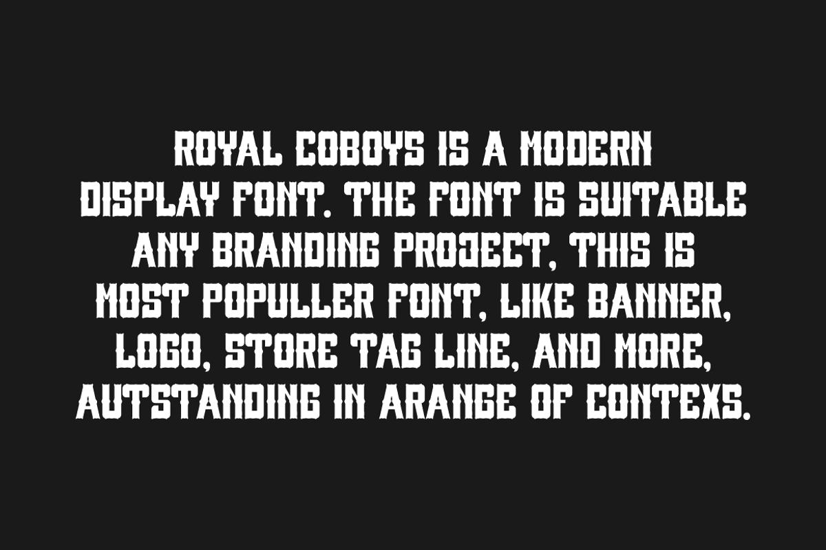Royal Coboys - Western Font, a Serif Font by QR Design Studio (Photo 4 of 6)