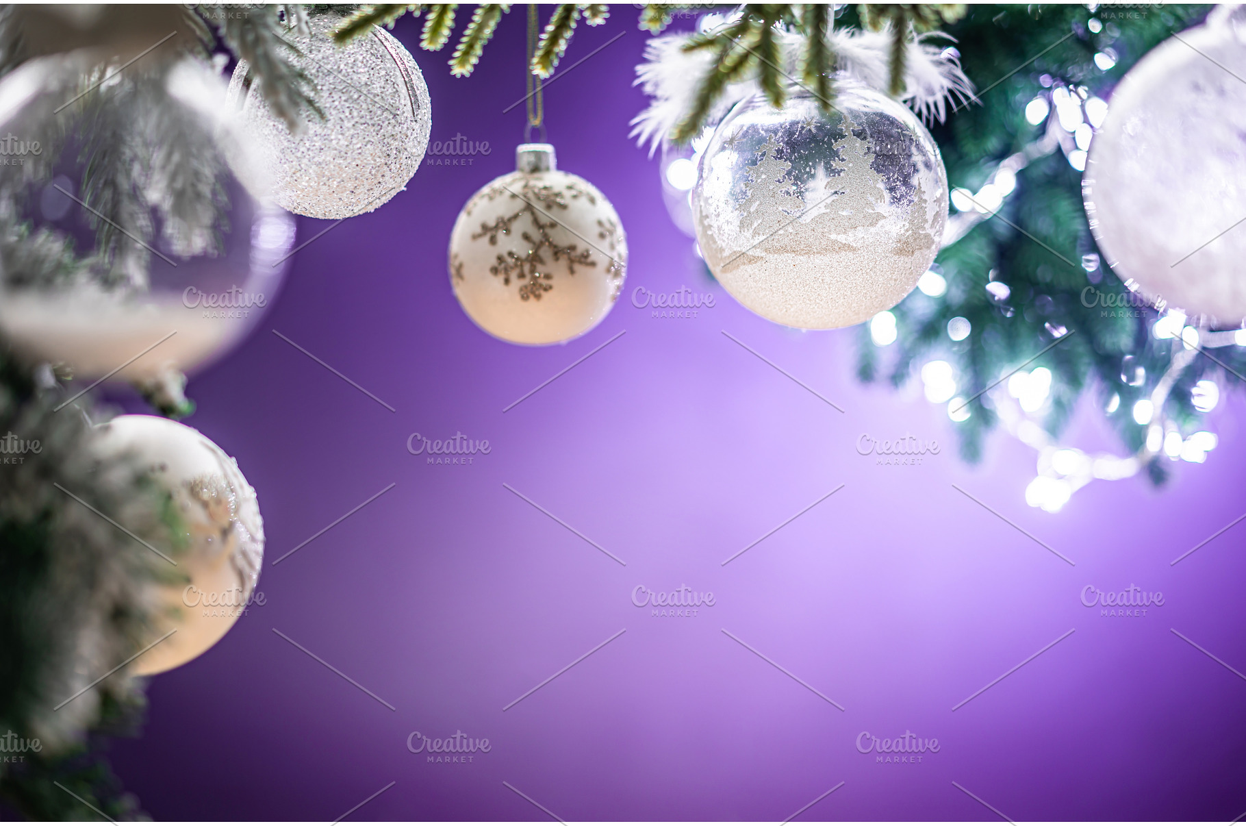 Christmas background with balls, a Holiday Photo by piter.goskov