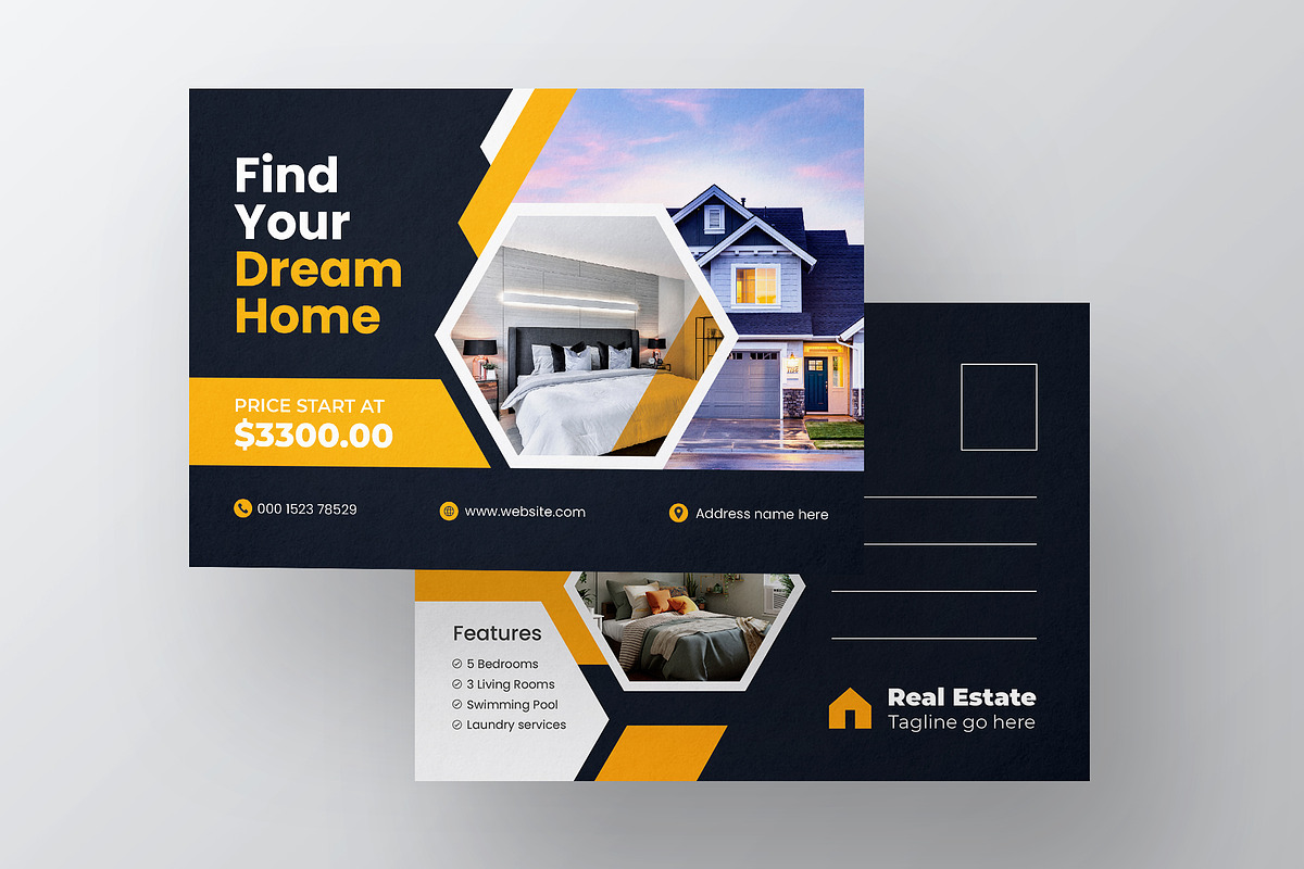 Real Estate Postcard Templates, a Card Template by Pixelpick (Photo 3 of 3)